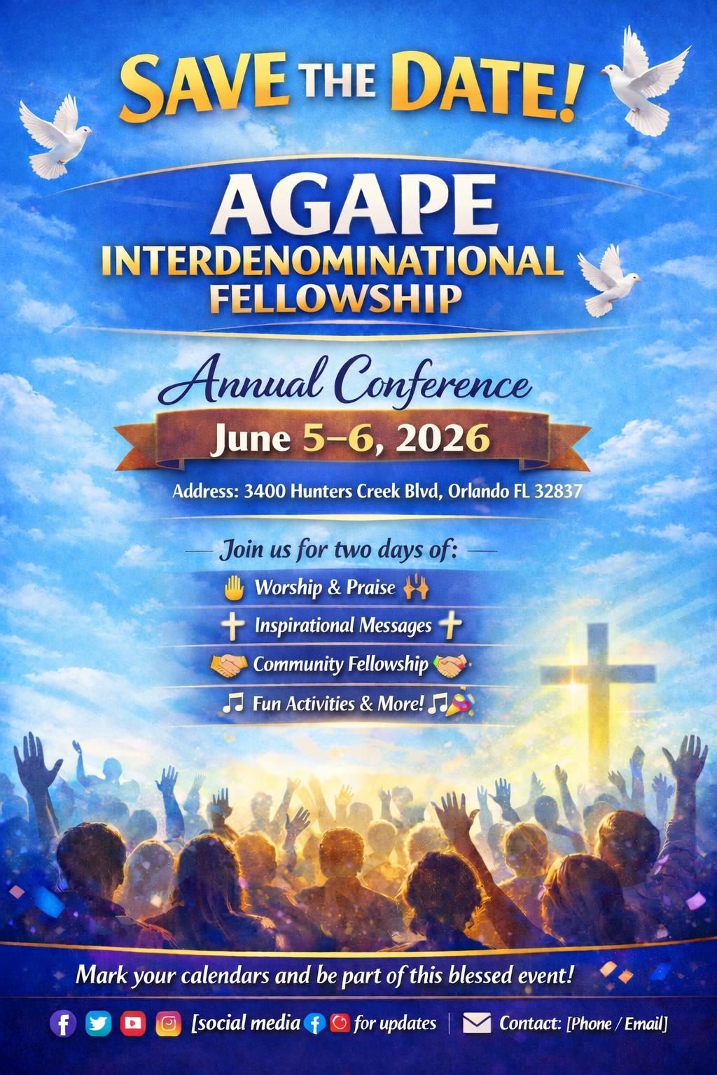 Annual conference Agape event 5th -6th June